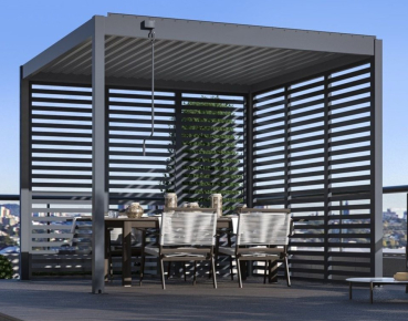 Preview: Sky Lamellenwand Schiebbar 4m Anthrazit